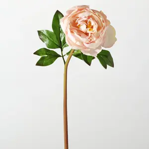 The Perfect Peony Real Touch Forever Faux Flower 22" Stem - Blush