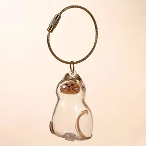 Cat Hair Storage Bottle,Keychain for Collecting Cat and Dog Hair,Cat Keychain Hair Storage Bottle,Cat Hair Keychain Storage Bottle,Cat Hair Storage Pendant,Collecting Pet Hairs Memorial Accessories