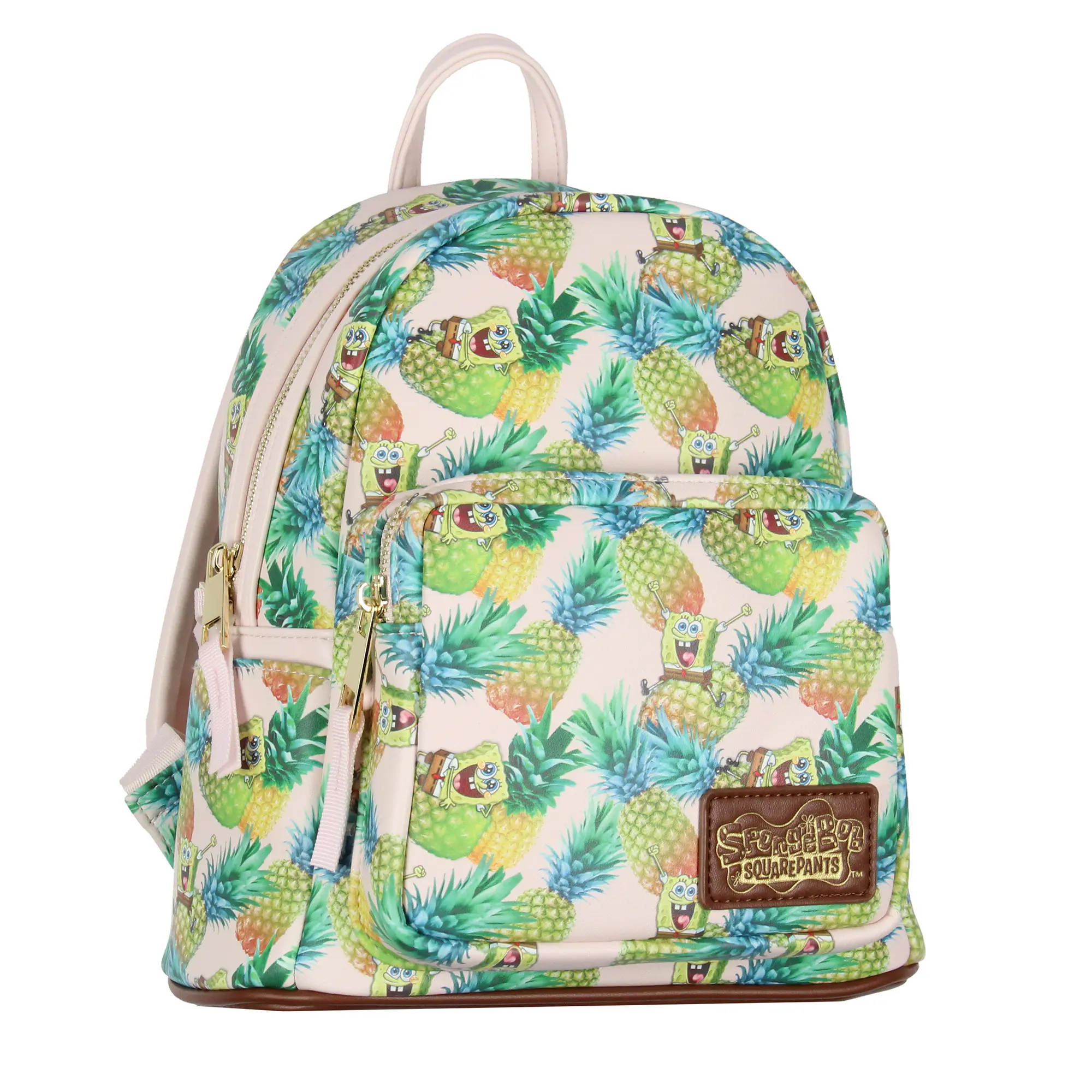 Nickelodeon SpongeBob SquarePants Cartoon Pineapple Tossed Print Mini Backpack 10" Nickelodeon SpongeBob SquarePants Cartoon Pineapple Tossed Print Mini Backpack 10"