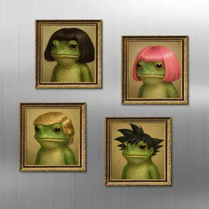 Pack 1pcs/ 5pcs Funny Frog Hair Meme Magnets, Fun Mini Photo Magnet, Frog Refrigerator Magnet, Home Decor, Refrigerator Decorating Magnet, Great Holiday Gift