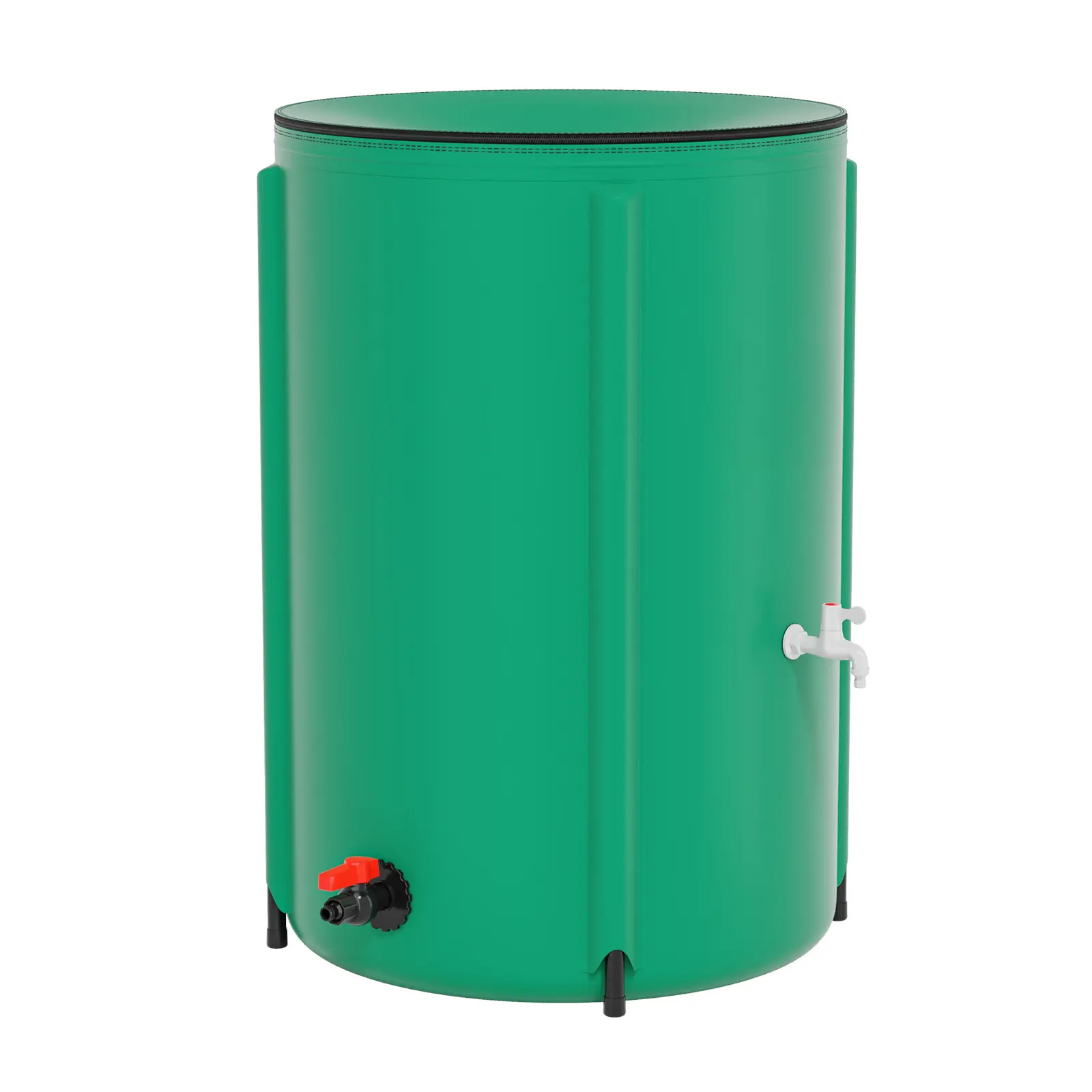 Karlhome 50/100 Gal Foldable Rain Barrel, Backyard/Indoor Gardening Collapsible Rainwater Collection System with PVC Mesh Downspout Filter, Spigot, Overflow Kit, Mold-Resistant Portable Container, 1x3/4 Faucet, (27.56x38.58)"/(70x98)cm