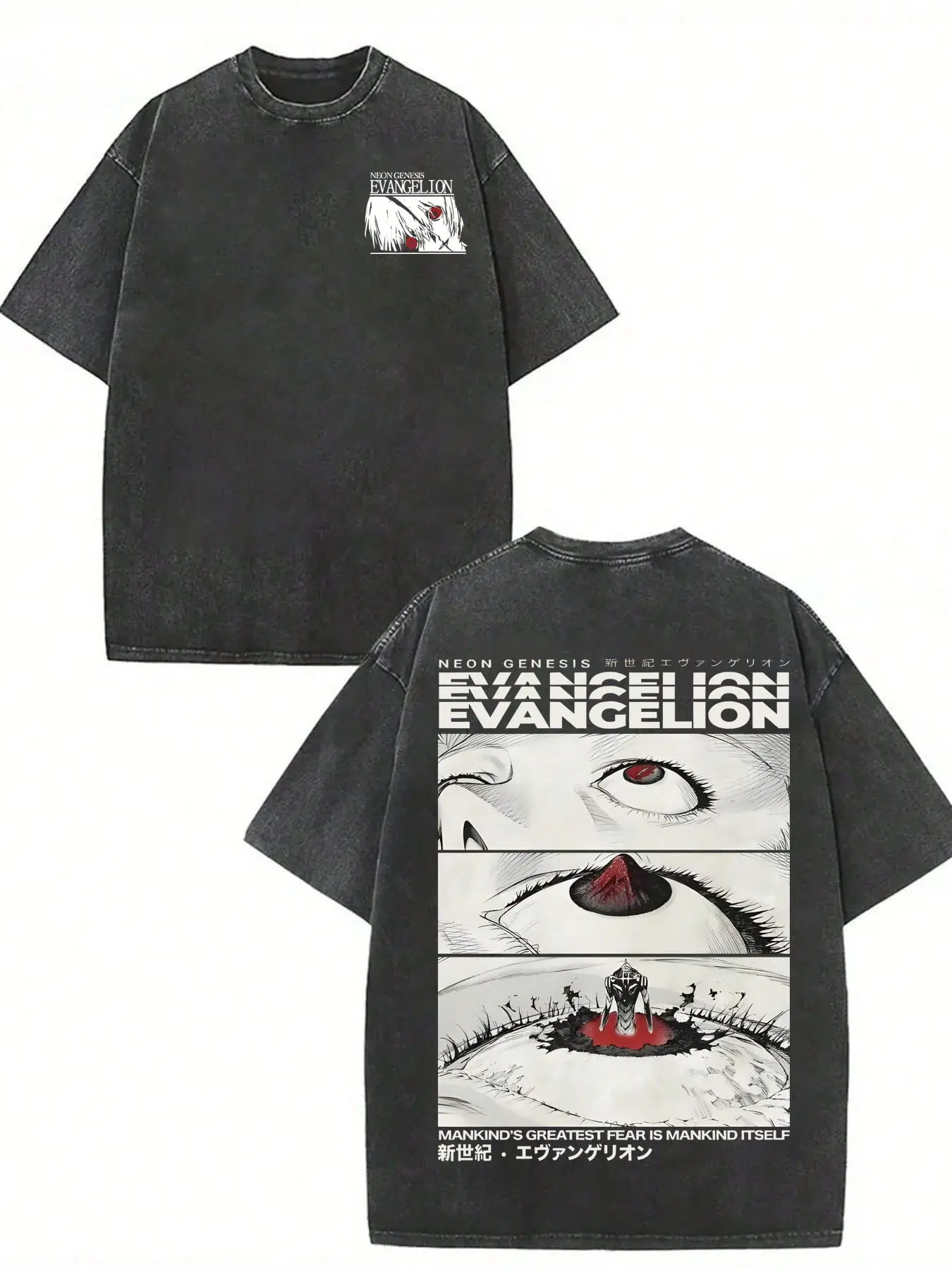 valentine shirtsJapanese Cartoon Anime, Four Seasons Minimalist Street Versatile, Vintage Distressed