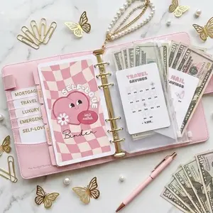 Self Love Binder A6 8 saving challenges and zip envelopes