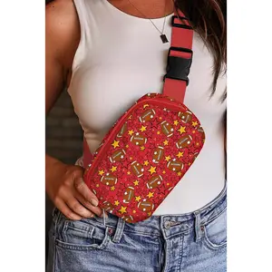 Fiery Red Rugby Crossbody Bag