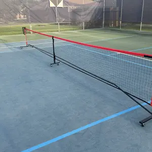 【SummerSale】BAGAIL Portable Pickleball Net Set with Wheels, 22 FT Regulation Size & 11 FT Half Court Size 2-in-1 Pickle Ball Net with Ball Collector, Carry Bag, 4 Pickle Balls, Easy Setup for Outdoor Indoor Tennis Men Game Racket Protector outdoorfu tikto
