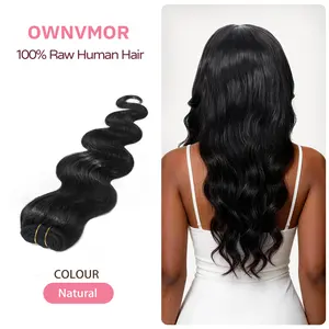 OwnvmorBrazilian Virgin Human Hair Bundles 26inch Body Wave Straight Hair for Quick Weave 1 3 4 Bundles Natural Black Traditional Sew in Extension