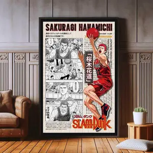 Slam Dunk Anime Poster Sakuragi Hanamichi Print