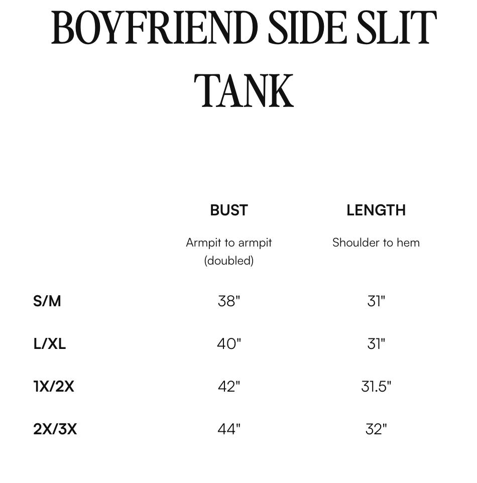 FERAL! (SCRIPT) BOYFRIEND SIDE SLIT TANK