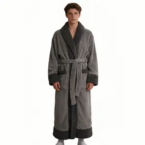 Men's 250g Solid Color Hoodless Bathrobe Soft Cozy Belted Loungewear Nightwear with Adjustable Waist & Premium Fabric eeyore  onesie aerie plus  size  girl