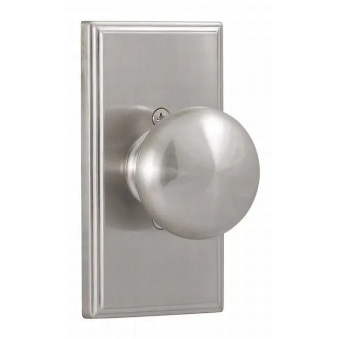 Weslock 03705IN-0020 Impresa Woodward Half Dummy Door Lock, Satin Nickel, Home Security, Brass, Keyed Entry, Concealed Installation Screws, Half Dummy Lock