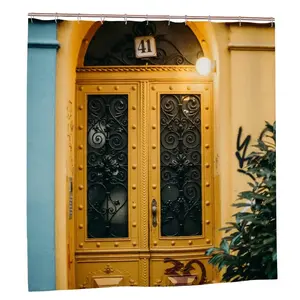 Vintage Yellow Door Shower Curtain