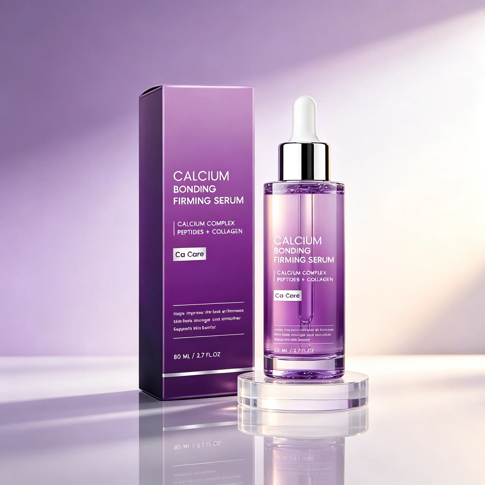 Peptide & Collagen Firming Serum with Calcium Complex – Advanced Bonding Formula That Supports Skin Elasticity & Deep Hydration | Helps Smooth Fine Lines & Restore Natural Firmness | 80ml