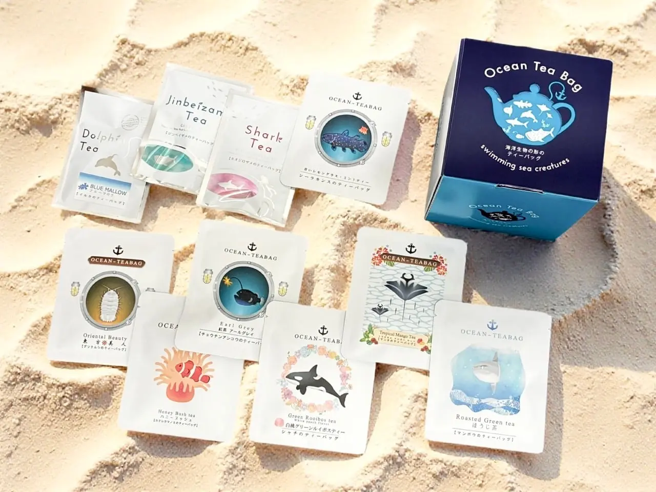 Ocean Teabag Ocean Gift Set 10 Types of Tea Including Blue Mallow Blend & Green Rooibos Tea from Japan Perfect for Beverage Enthusiasts