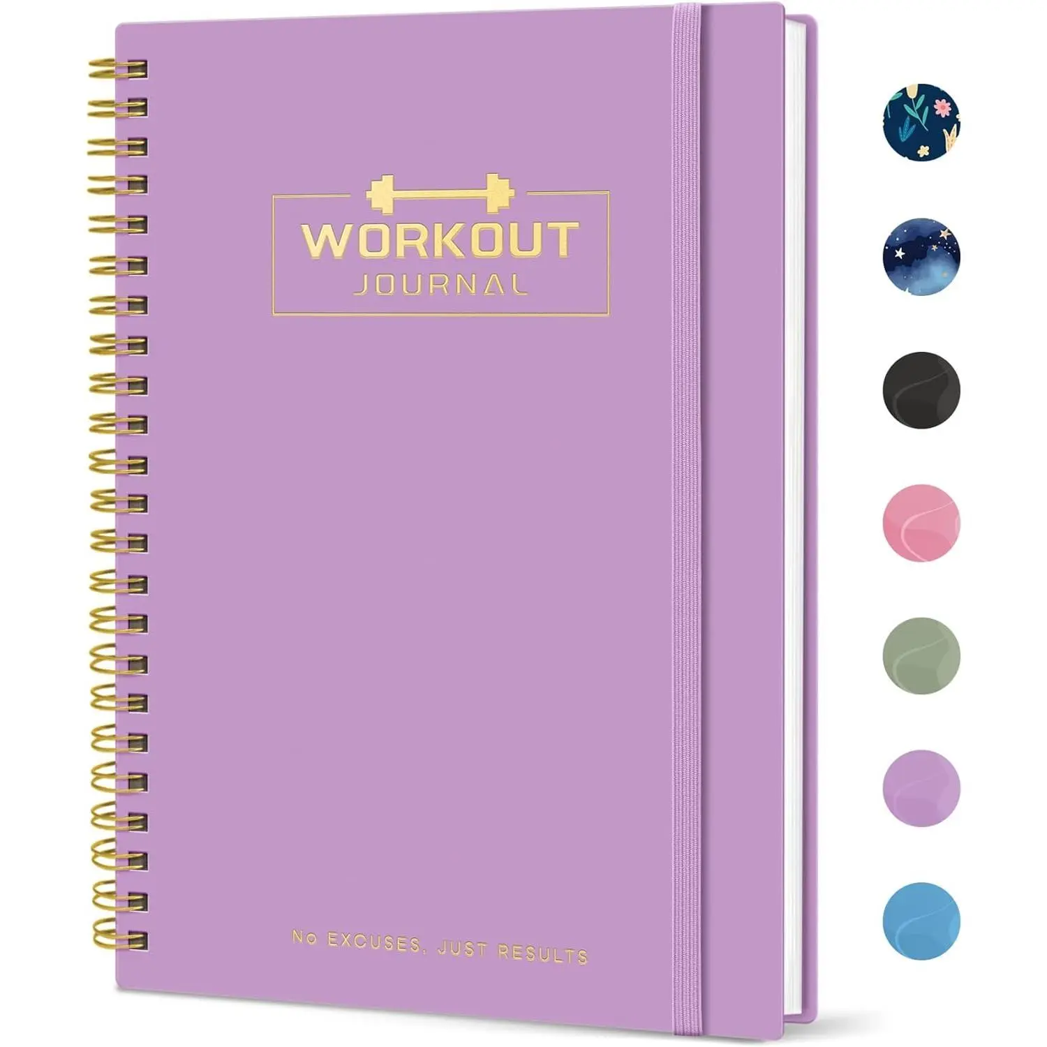 Fitness Workout Journal for Women & Men, A5(5.5" x 8.2") Workout Log Book Planner for Tracking, Progress, and Achieving Your Wellness Goals - Purple