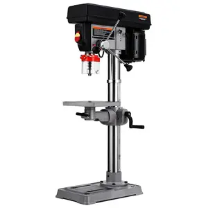 13" Benchtop Drill Press, Tabletop Drilling Machine, Cast Iron Bench Drill Press with 0-45° Tilting Worktable, 7.5 Amp 120V, Variable Speed 288-3084 RPM for Wood & Metal