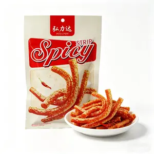 Spicy Strip Latiao Hot Spicy Gluten Sticks Low Oil Vegan-Friendly Chinese Snacks for Picnic Movie Night