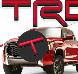 Generic Front Grille TRD Letters Compatible with Tundra 2022 2023 2024 2025 Front trd emblem ABS Plastic Selfadhesive Inserts Not Decals