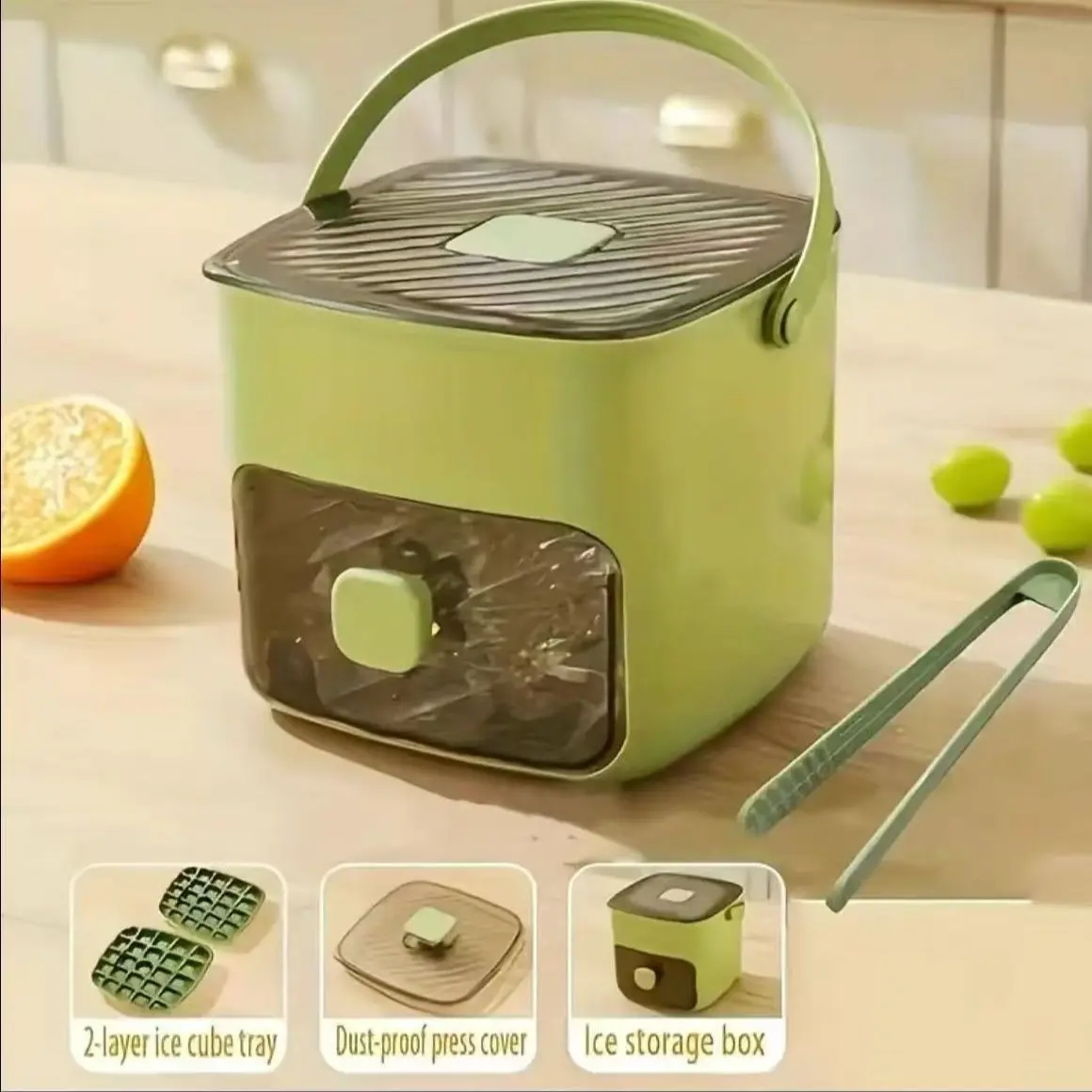 Portable 48-Cube Ice Maker Mold, Food-Grade Large Capacity Ice Cube Trays for Freezer, Easy Press Ice Cube Mold, Home Use Ice Making Tool, Ice Storage, Ice Molds