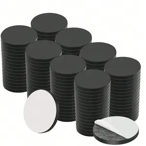 10pc/20pc/50pc/100pcs Soft Magnet Stickers Back Adhesive Round Rubber Magnets Magnetic Item Fridge Accessories, Durable Refrigerator Decorations