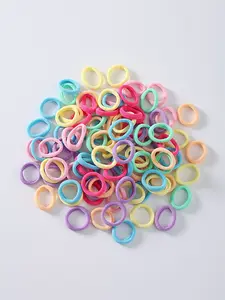 100pcs adult hair ties, seamless hair scrunchies, no crease hair elastics, soft towel hair ties, high elastic ponytail holders, thick hair ties for women, candy color hair accessories, non-slip hair bands