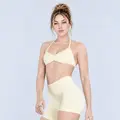 DFYRA Impact 2-Piece Strappy Bra & Shorts Workout Set for Women, Supportive Gym Yoga Activewear