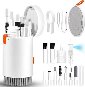 20 in 1 Electronics Cleaning Kit, Laptop Keyboard all-in-one design Cleaner Tool, with Cleaning Soft Brush, Flocking Sponge, Keyboard Key Puller, Multi-Function Brush for Camera Lens, Phone, MacBook, iPad, Smartphone