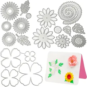 1PC Flower Sunflower Leaves Spring  Scrapbooking Die-Cuts, Scrapbook Materials,Cutting Dies,Metal Cutting Dies for Crafts,Cut Dies for Card Making Suitable for Party,Wedding,Holiday