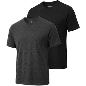 100% Merino Wool T-Shirt for Men 2 Pack, Lightweight Wool Short Sleeve Slim Fit Base Laye, Breathable Soft Undershirt