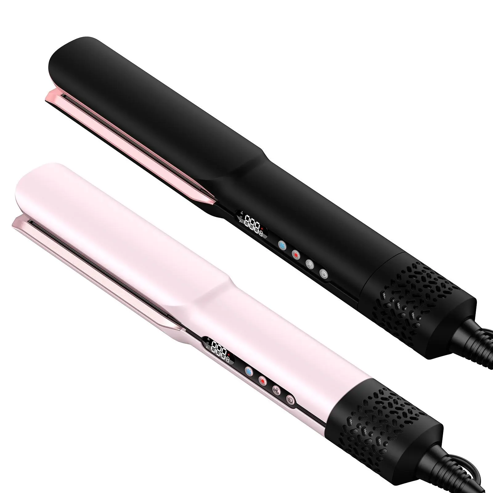 Slopehill Multistyler Styler, all-in-one Dryer Straightener, 200M Negative Ionic, Clamp-Free Flat Iron, Ionic Air Straight Style from Wet Hair, LCD Display, Suitable for Medium Long, 1A–3C Hair Types, MothersDayGift,summervibes