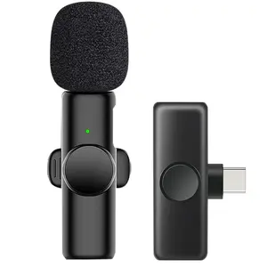 Wireless Mini Microphone for iPhone,iPad,Android,Plug and Play,Wireless Lavalier Microphone with Noise Reduction, Portable USB Microphone,Lavalier Microphone for Vlog Video Recording