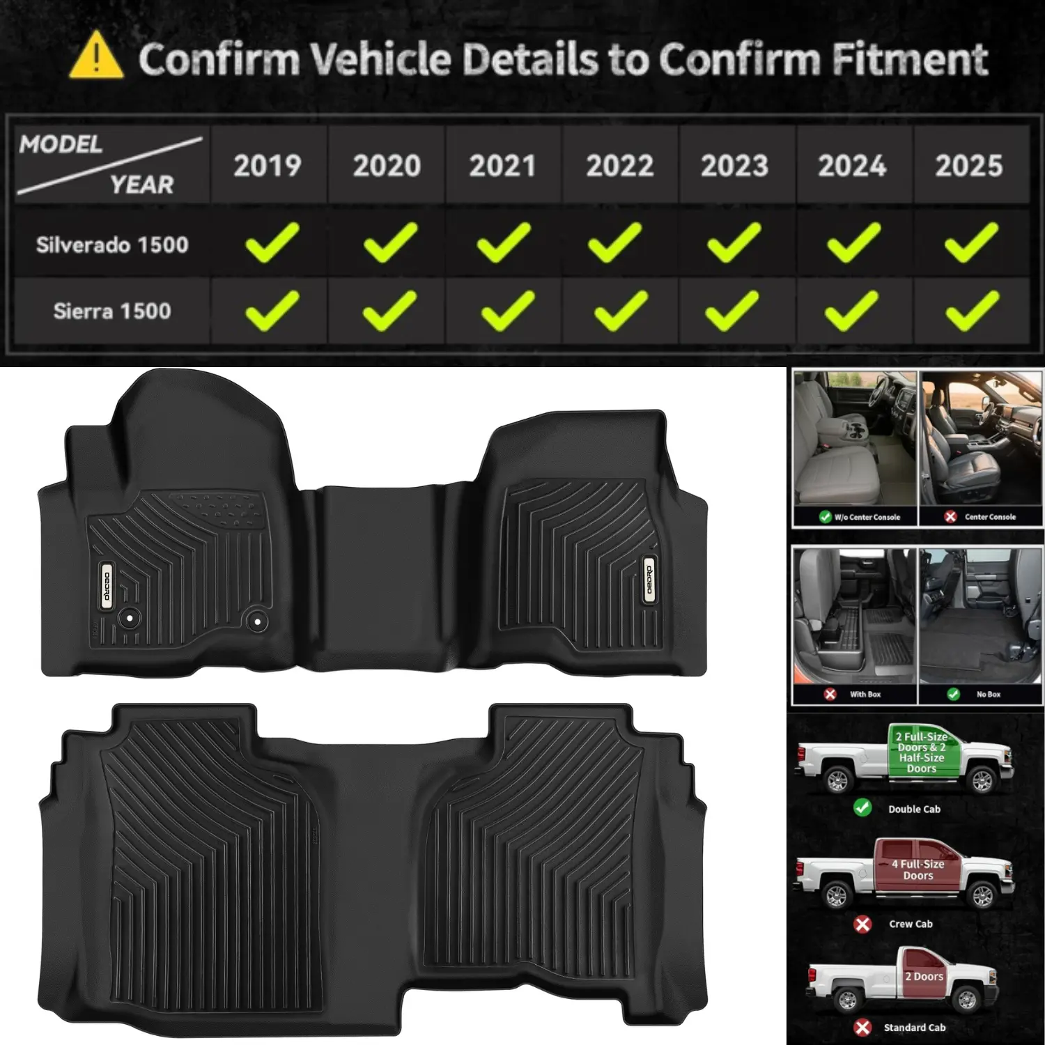 Bench Seat| Double Cab| w/o underseat storage