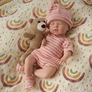 [Drink Wet System] Mayfair Reborn Doll 13 Inch/33cm (Weight: 3.0 lb) Realistic Silicone Reborn Baby Dolls Girl | Drink & Pee Function Full Body Silicone Reborn