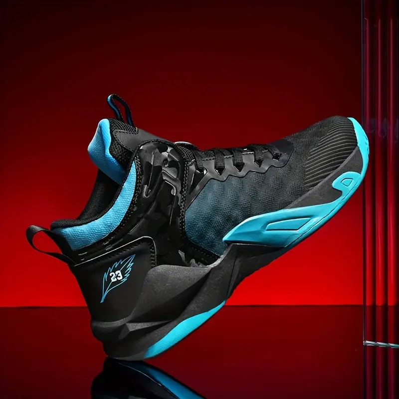 Men's Lightweight Breathable Athletic Basketball Shoes - Shock-Absorbing Cushioning, Non-Slip Rubber Sole, Durable Fabric Outer Layer, Mesh Lining - Spring/Summer/Autumn Casual Multi-Functional Shoes for Running, Hiking, Hypebeast Casual Trainers