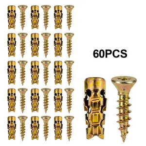 6*14mm Door Hinge Thread Repair Screws, 30Pack/60Pack Short Expansion Wall Anchors, Stripped Thread Repair Fixer for Cabinet, Tile, Stone and Partition Hinge Mounting,Repair & Stripped Thread Restoration,Easy to Install fathersdaygift