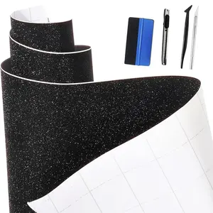 Vinyl Car Wrap 5ft x 1ft, Air Release Automotive Wrap Film for Car, SUV, Truck, Moto, Boat, Laptop DIY Vehicle wrap Satin Black Paint Protection Film Prevents Minor cuts and scrapes