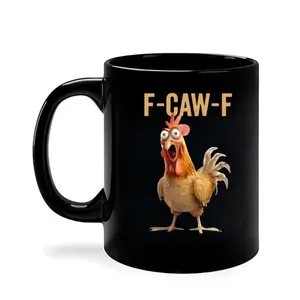 Funny F-Caw-F Chicken Humor Coffee Mug 11Oz And 15Oz,  Xmas Gift