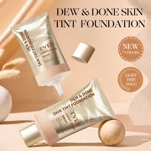 Lightweight Dewy Glow Liquid Foundation, Moisturizing Hydrating Full Coverage, Waterproof Sweat-Proof Moisture-Lock Long-Wear Formula for Dry Sensitive Skin, Breathable Natural Flawless Base for Office Commute & No-Makeup Look, Moisturize