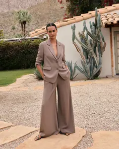 Express Luxe Stretch High Waisted Ultra Wide Leg Trouser