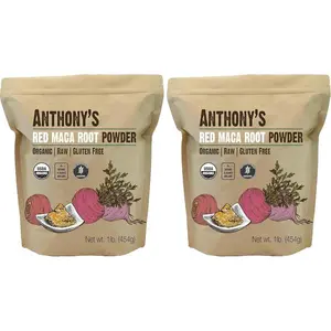Anthony's Organic Red Maca Powder, 1 lb, Raw, Gluten Free, Non GMO, Non Gelatinized