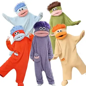 Funny Big Mouth Monster Hoodie Blanket, Soft Flannel Fleece Onesie Pajamas, Loose Wearable Pullover Loungewear for Men Women, Ideal for Home Party, One Size Fit Womenswear