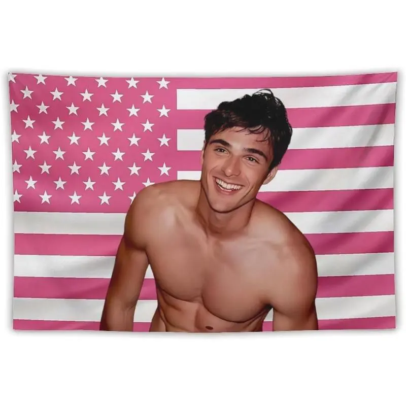 Jacob Elordi Star Flag Light Linen Cloth Tapestry - Durable Home Wall Hanging, Living Room Decor, Tapestry Wall Mural, Bedroom Decor, Fan Gift for Girlfriends (Note: Size Details Available)