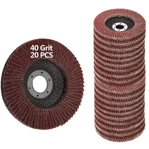 Flap Discs 20 count 4.5 Inch - 40 Grit Grinding Discs 4 1/2 Assorted Sanding Grinding Wheels, Oxide Abrasives, disc