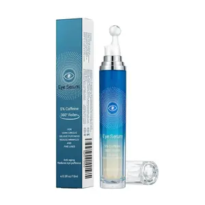 5% Caffeine Eye Serum,Moisturizing Eye Cream with 360 °   Massage Roller Ball,Anti-Aging Moisturizing Eye Serum for Dark Circles,Reducing Eye Puffiness,Lightening Fine Lines,Lifting and Firming Hydrate Hydrating Moisture Moisturizer