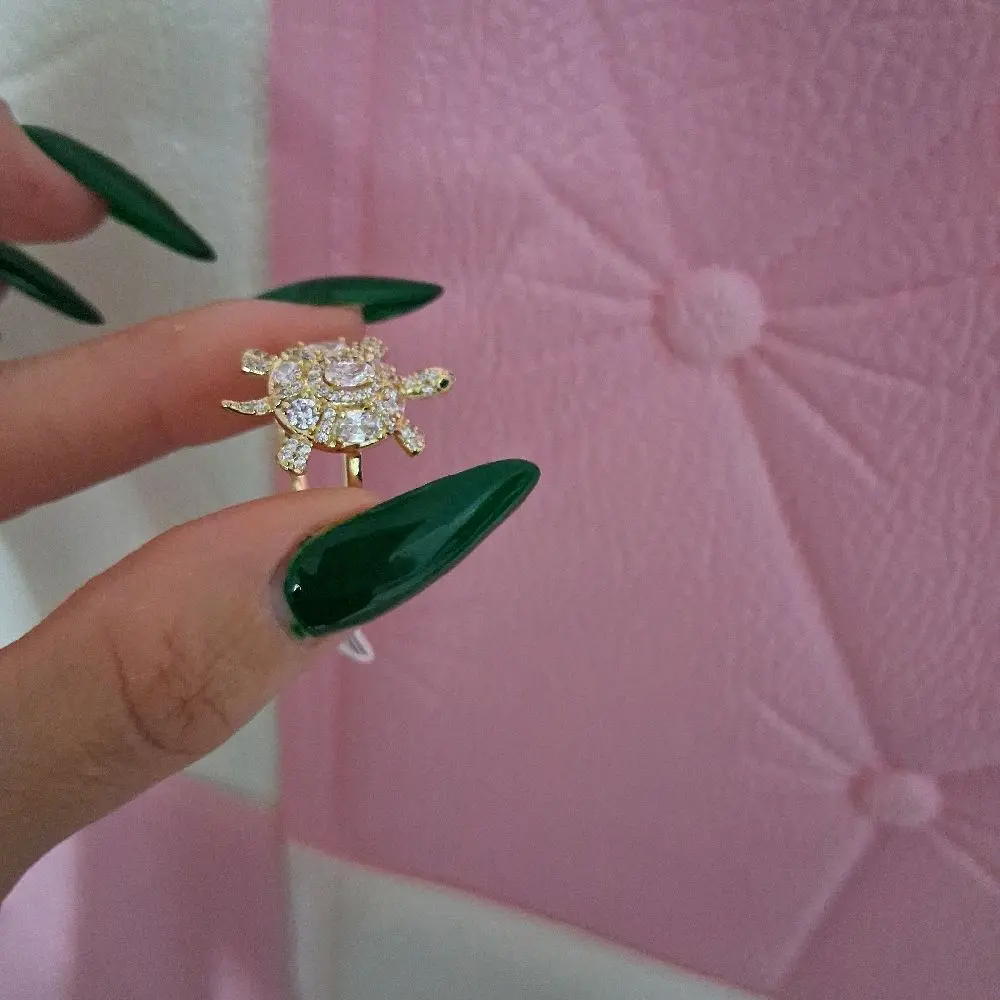 turtle  Glow Ring ,14 k Gold Plated