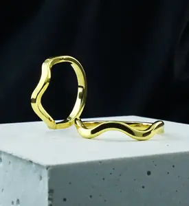 Coiled Stackable Gold PVD Stainless Steel Ring