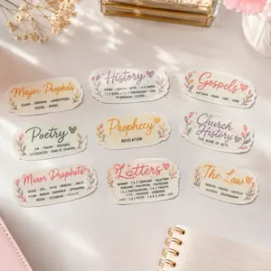 Bible Books Sticker Set - Bible Journaling Tabs, Category Stickers, Christian Study & Faith Journal Accessories