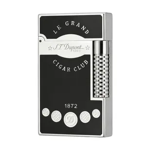 [Double Flame] Le Grand 1872 Lacquered Silver DUPONT lighter Metal Brass 130g Luxury Gift