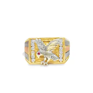 14k Eagle Signet Ring
