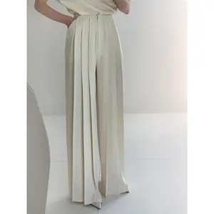 Pleated High Waist Wide Leg Pants