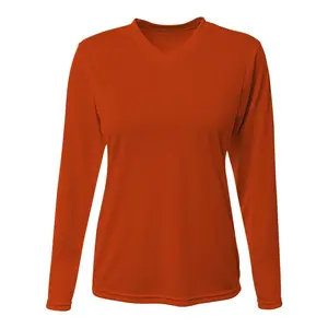 A4 Women's Sprint Long Sleeve Tee For Women Lightweight Breathable Polyester Gym Workout Tops Fitness Running Tops